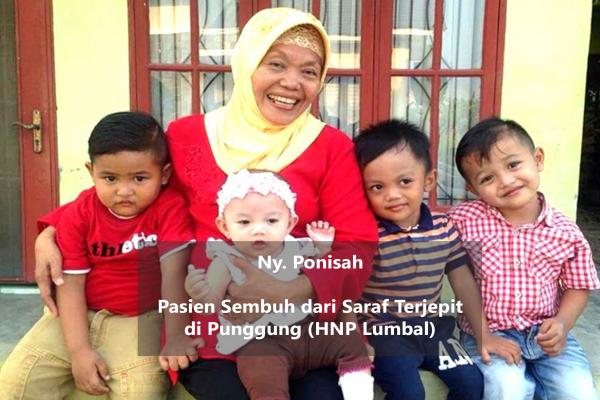 Ny. Ponisah  Pasien Sembuh dari Saraf Terjepit di Punggung (HNP Lumbal)